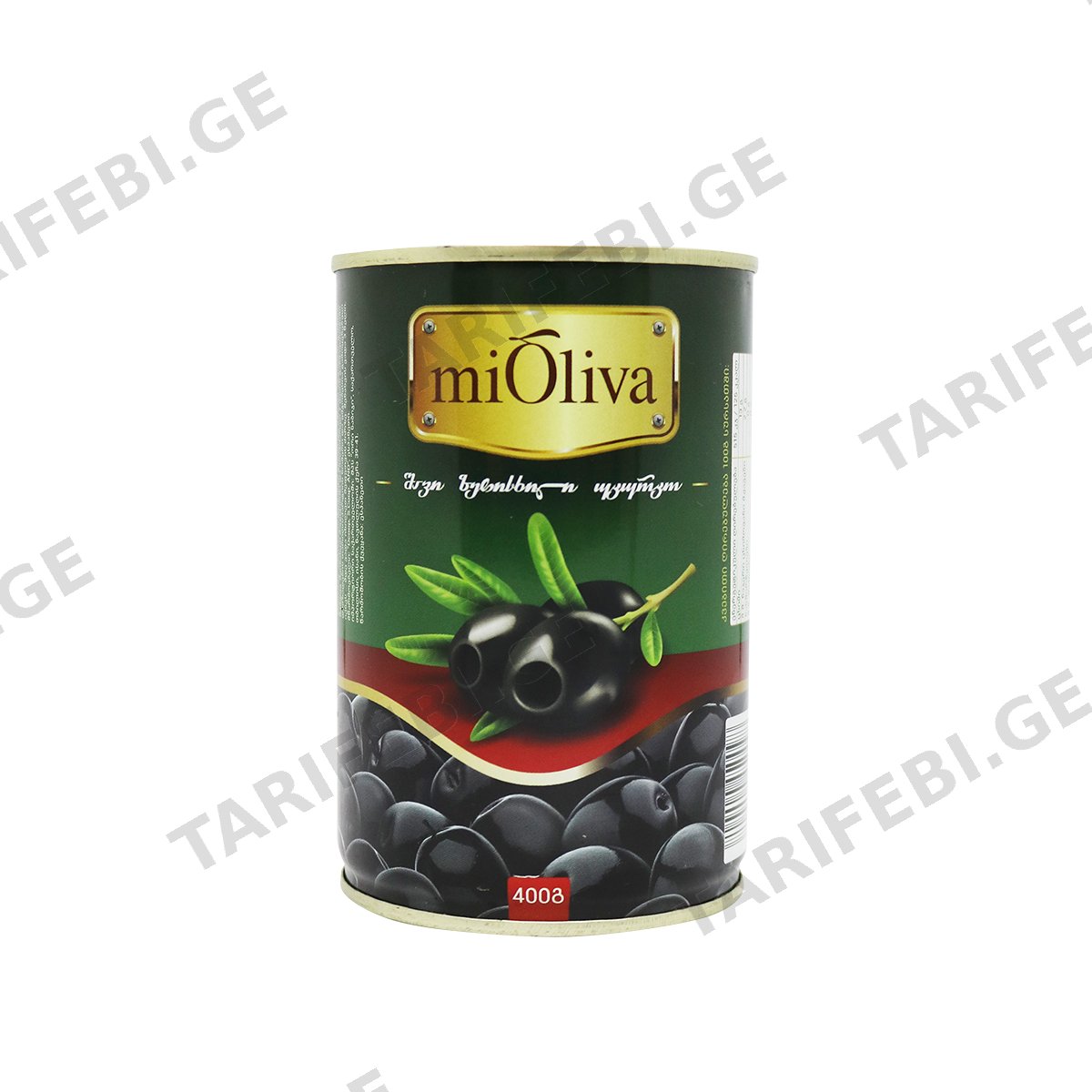 კონსერვი ზეთისხილის "Mioliva" შავი უკურკო 400გრ