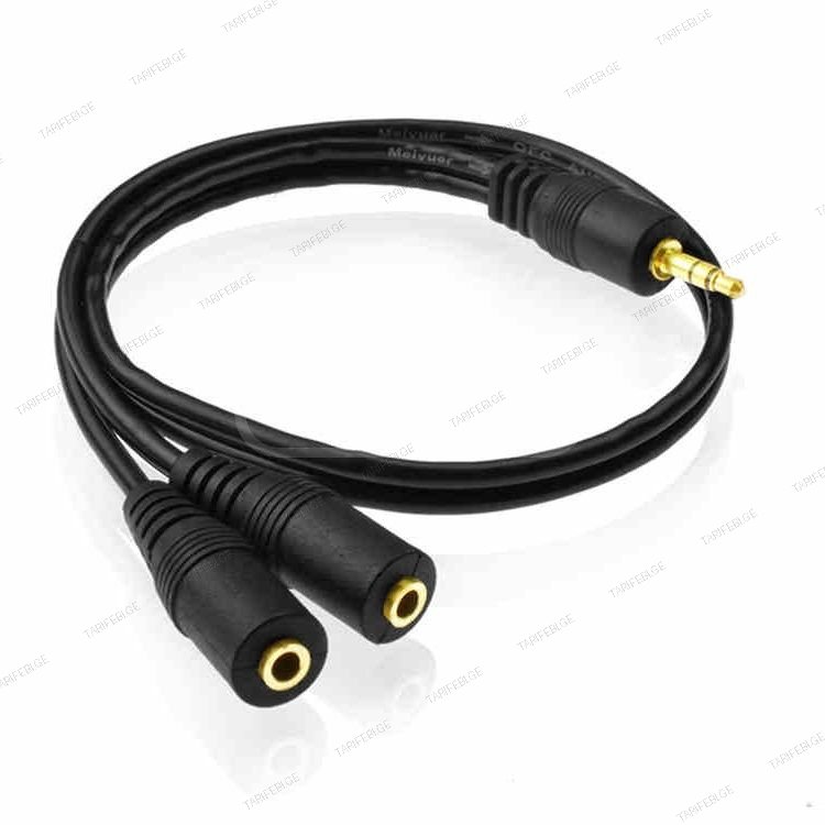 3.5mm male to double 3.5mm female AUX
