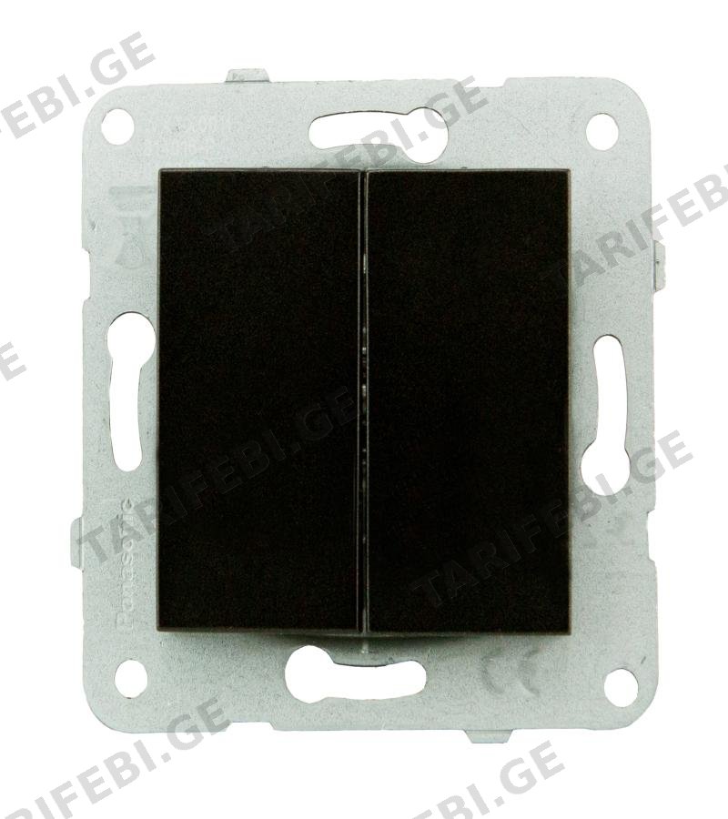 გადამრთველის მექანიზმი 2-ნი KARRE PLUS BLACK WKTT00092BL-EU1 Panasonic