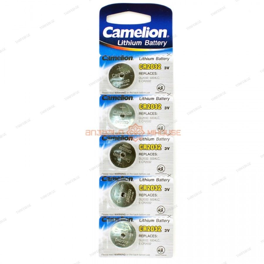 ლითიუმის ელემენტი-ღილაკი 2640 Camelion CR2032 , 5ც შეკვრა CR