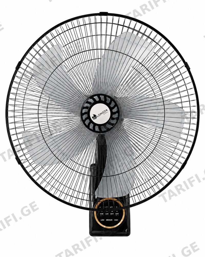 ვენტილატორი კედლის BRILLOP 50W პულტით შავი