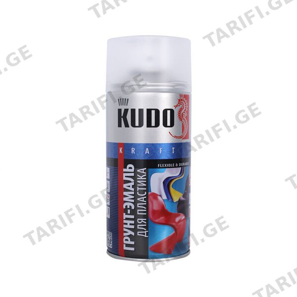 ემალის გრუნტი სპრეი შავი 0.52 ლ KUDO KU-6002 RAL 9005