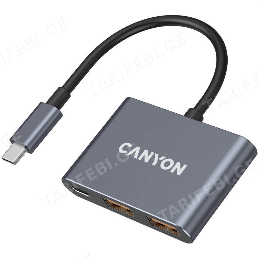 CANYON hub DS-3 3in1 USB-C Dark Grey