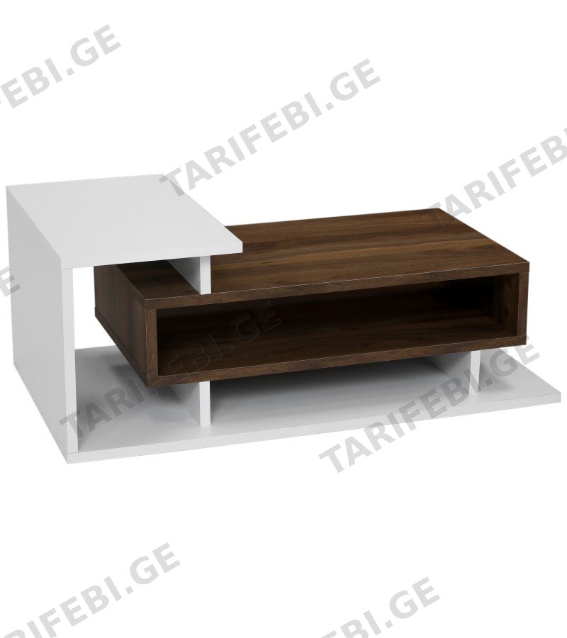 ჟურნალის მაგიდა SPRING ფერი. WHITE-WALNUT მწარ. DEKORISTER
