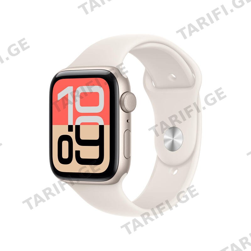 სმარტ საათი Apple Watch SE 3 GPS 44mm Starlight Aluminium Case With Starlight Sport Band MEHG4 S/M