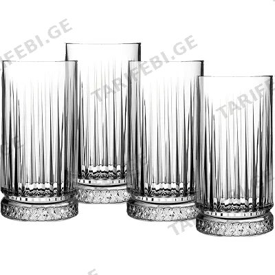 მინის წვენის ჭიქა PASABAHCE ELYSIA (450 ML, 4 PCS)