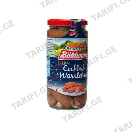 სოსისი კონსერვირებული კოქტეილი 250გრ