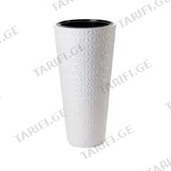 საყვავილე ქოთანი FORM PLASTIC Diamond Slim 40 თეთრი