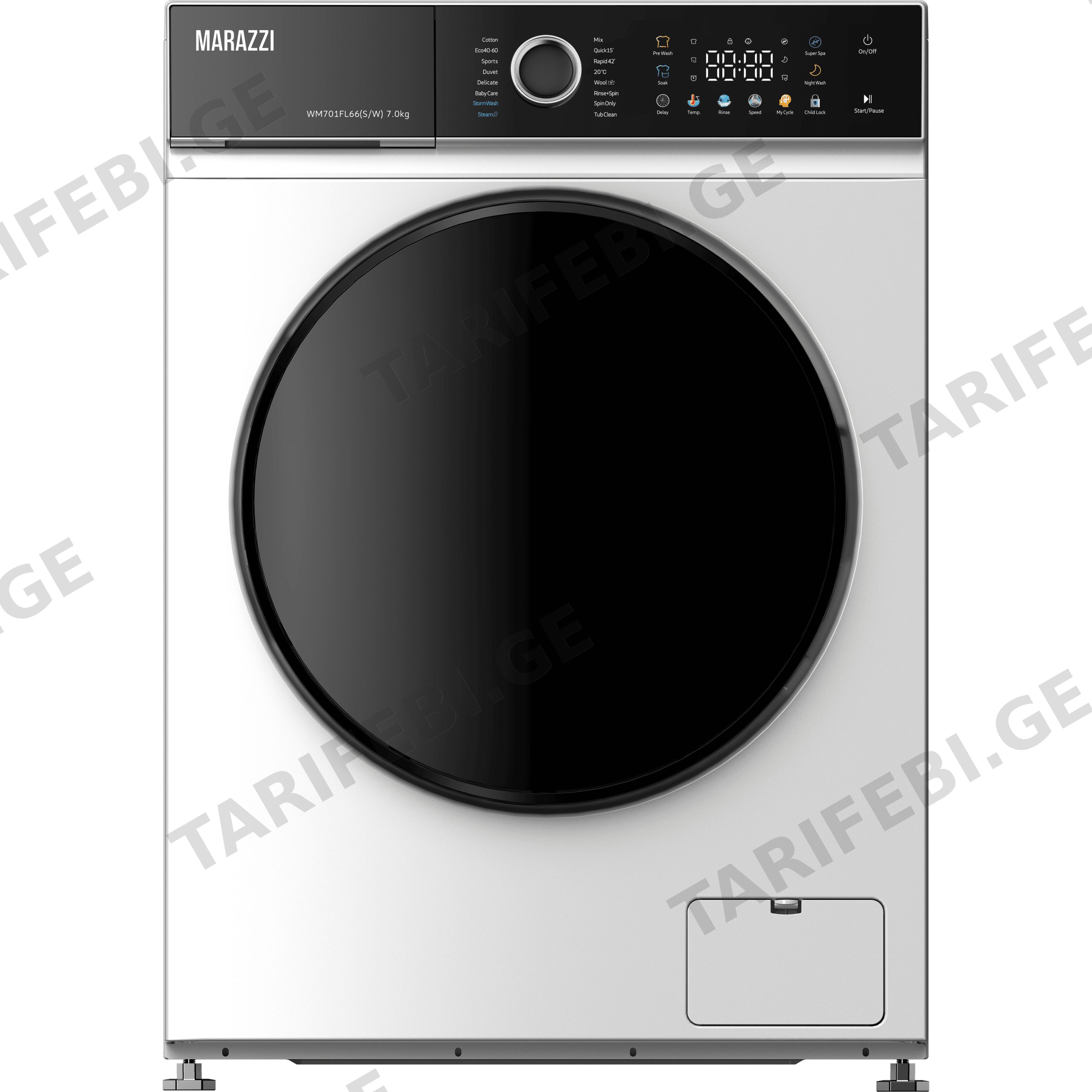 სარეცხი მანქანა 7კგ MARAZZI WM701FL66(S/W)