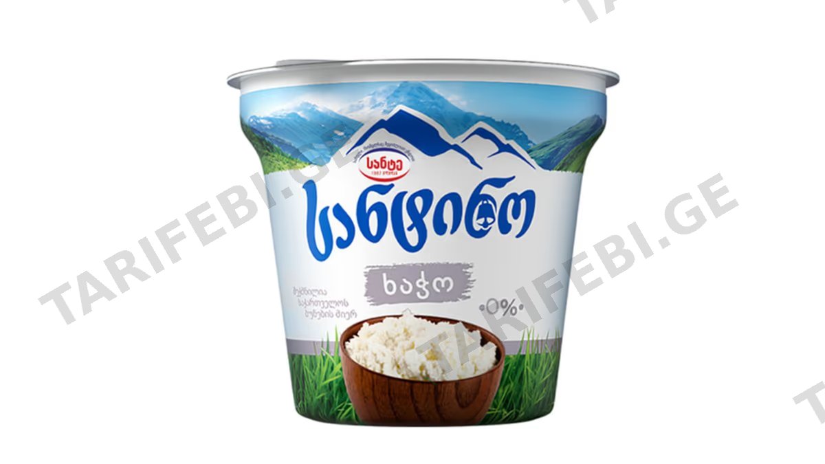 სანტინო ხაჭო 0% 180 გ.