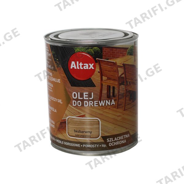 0.75ლ ფასადის ლაქი მუხა ALTAX