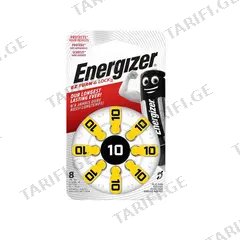ელემენტი Energizer სმენის აპარატის HA10 8 ც Zinc Air