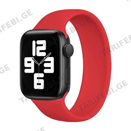 Band For Apple Watches Series 6/SE Solo Loop Red