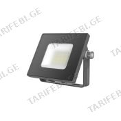 ლედ პროჟექტორი 10W IP65 6500K gauss შავი BASIC