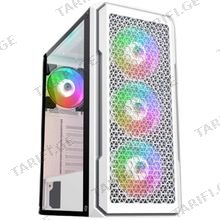ქეისი 2E 2E-G338W Hexagon, Computer Case, MidT, ATX, M-ATX, M-ITX, 2xUSB 2.0, USB 3.2, White