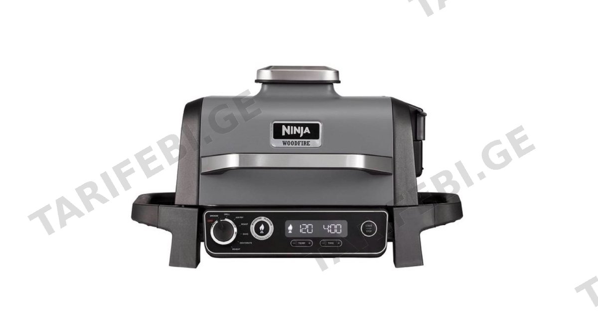 გრილი Ninja OG701EU, 2400W, WoodFire Outdoor Grill, Black/Silver