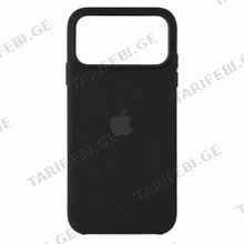 iPhone 17 Pro Max Silicone Case Black მობილური ტელეფონის ქეისი