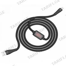 HOCO S4 Charging data cable with timing display for Micro BLACK