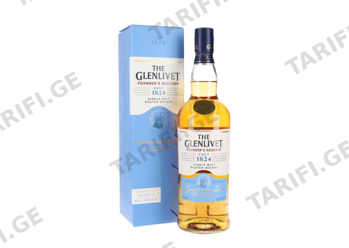 შოტლანდიური ერთალაოიანი ვისკი Glenlivet Founder's Reserve - 0.5L