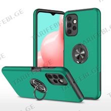 Samsung Galaxy A72 Elit Ring Case სილიკონის ქეისი ბეჭდით - მწვანე