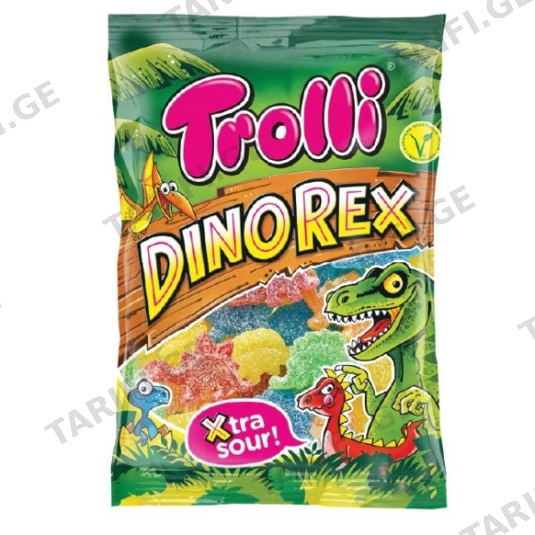TROLLI ჟელიბონი დინოზავრები 100გრ