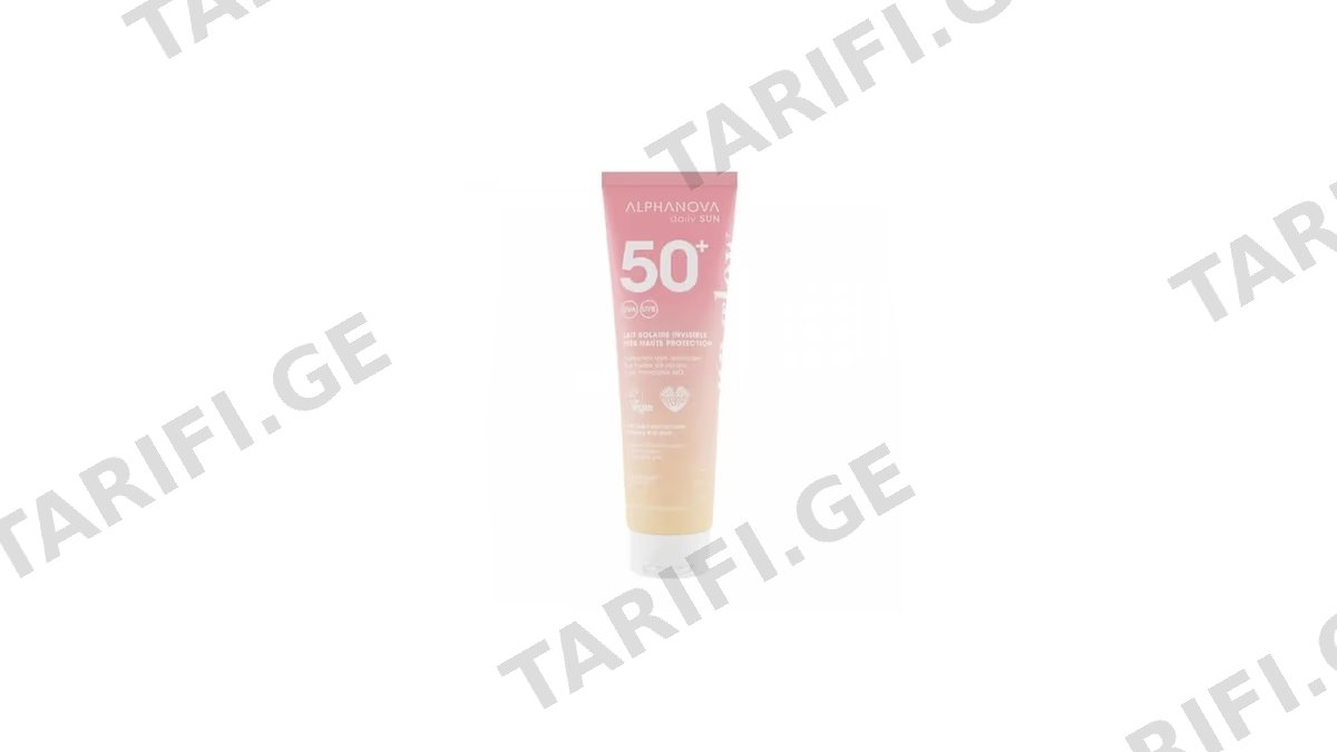 ალფანოვა ბიო მზის დამცავი 2865 daily sun რძე SPF50 150მლ *