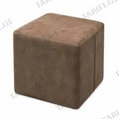 პუფი ალკანტარა ყავისფერი 34x34x40 სმ
