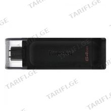 KINGSTON DT70/64GB USBC 3.2 GEN 1 DATATRAVELER 70 64GB USB ფლეშ მეხსიერება