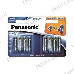 ელემენტი ალკალინის Panasonic Evolta AA 8ც.