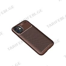 კარბონის ქეისი iPhone 12 Mini Focus Carbon Case - ყავისფერი