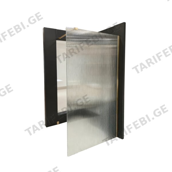 მინის ტიხარი დაბურული (90x200cm) (S251-90G-fluted)