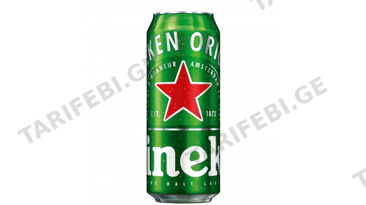ლუდი Heineken ქილა - 0.5L