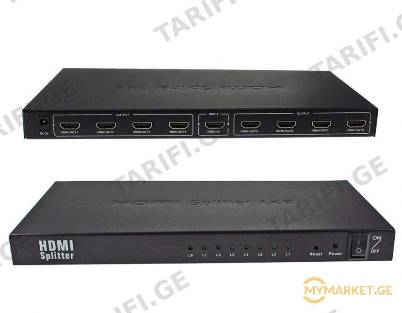 HDMI splitter 2, 4 and 8 port
