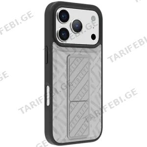 Levelo Morphix Cuero Gripstand for iPhone 17 Pro Cloud Gray LVLMRPCGCIP17PCGY
