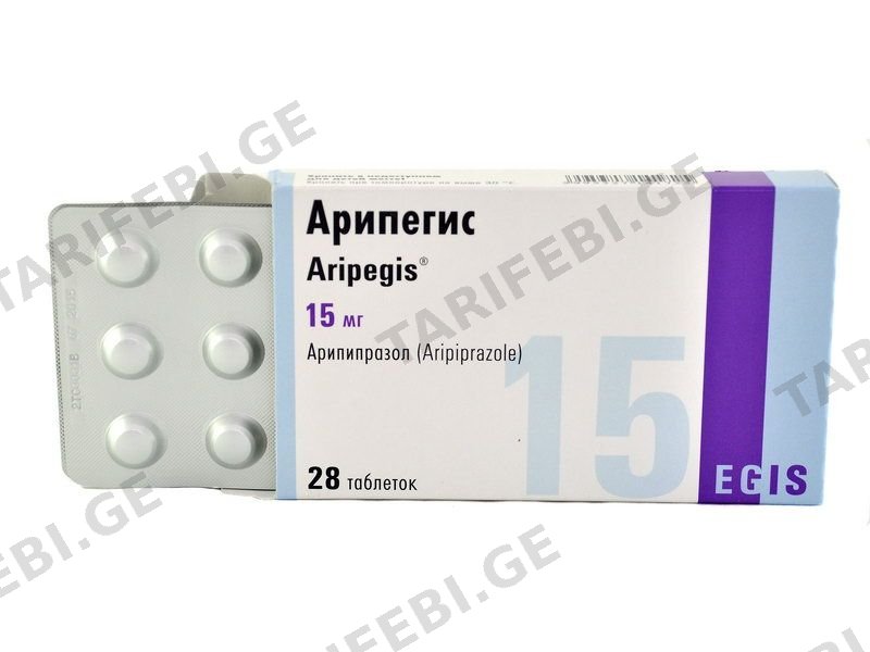 არიპეგისი - Aripegis 15 მგ. 28 ტაბლეტი