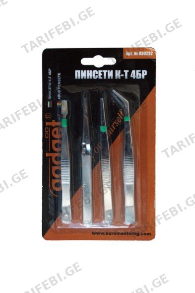 პინცეტების ნაკრები Gadget 930232 4 ც