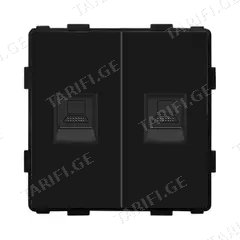 როზეტი ჩარჩოს გარეშე Socket Style 2 CAT6 RJ45 Internet შავი