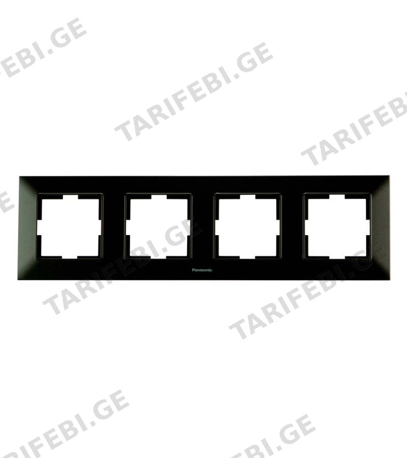 ჩამრთველ-როზეტის კანტი Arkadia Slim 4-ნი BLACK WNTF08042BL-EU1 Panasonic