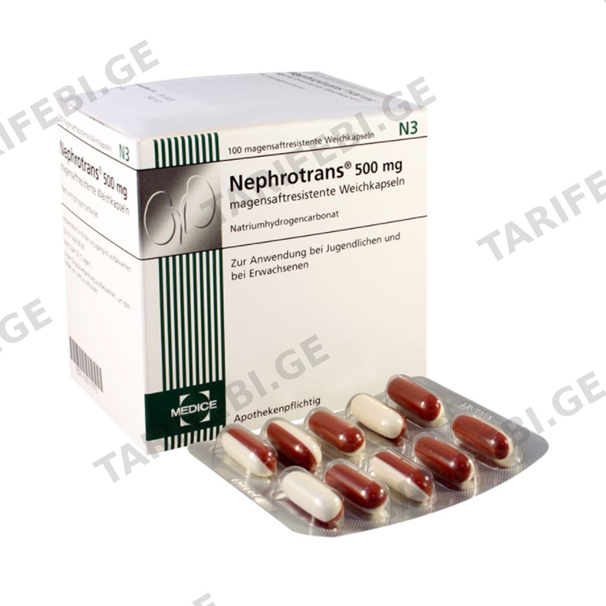 ნეფროტრანსი - Nephrotrans 500მგ 100 კაფსულა