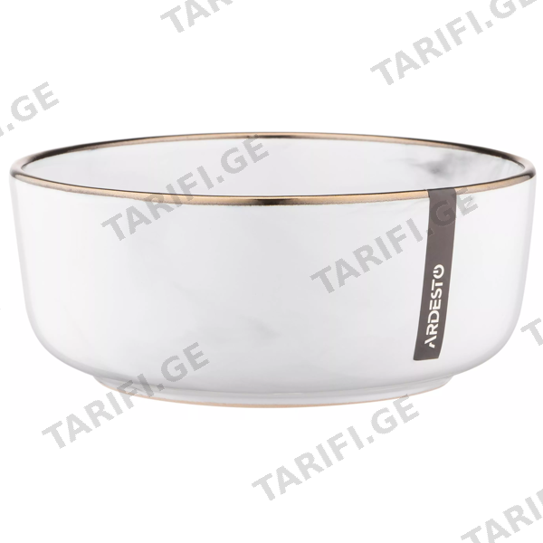 სალათის თასი ARDESTO AR2916MRW MARMO, 15.6CM, SALAD BOWL, WHITE