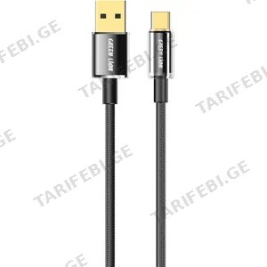 Green Lion USB-A to USB-C touch Cable 1m 3A Black - GNTPTGHATCBK