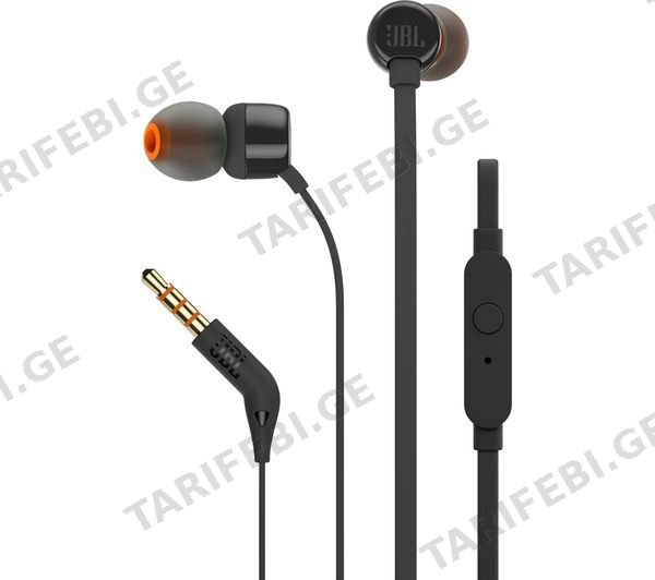 ყურსასმენი JBL TUNE 110 BLACK JBLT110BLK