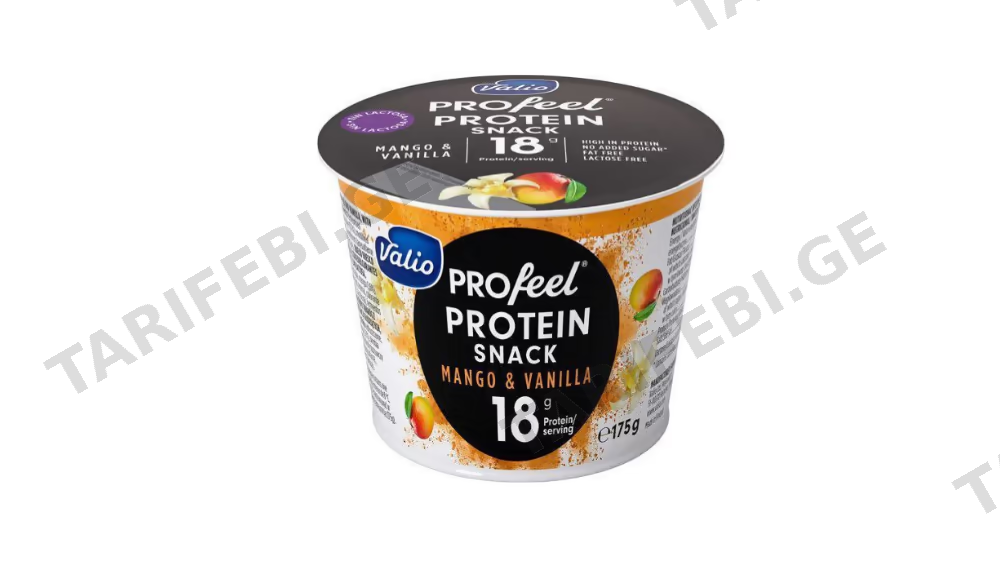 პროტეინის პუდინგი/Valio/ "Profeel" მანგოსა და ვანილის 0.2% /უშაქრო, ულაქტოზო 6*175 გრ