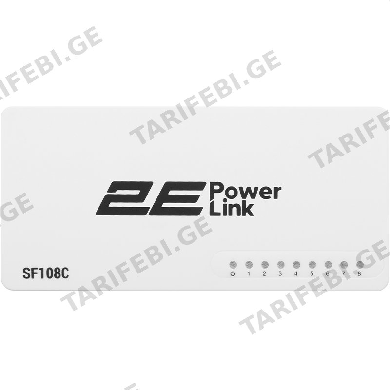 სვიჩი 2E SF108C POWERLINK SWITCH 8XFE, UNMANAGED, WHITE