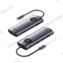 VENTION TQWHB USB-C to DP/HDMI x 2/USB 3.0 x 2/USB 2.0/RJ45/SD/TF/PD MST Docking Station USB ჰაბი