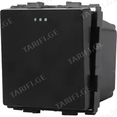 ჩამრთველი Socket Style 1 მექანიკური ერთიანი 1G-2W შავი
