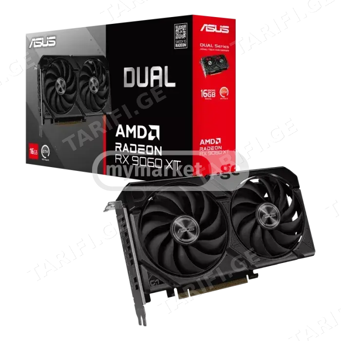 ვიდეო ბარათი ASUS Dual Radeon RX 9060 XT 16GB GDDR6 OC