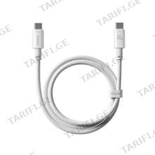 Baseus New Braided Fast Charging Cable USB-C to USB-C 100W 1m E0426V01 Moon White მობილურის კაბელი