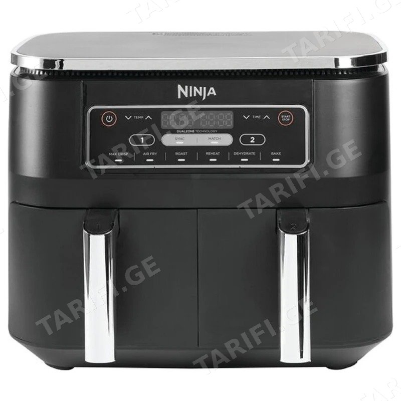 აეროგრილი ორმაგი კალათით NINJA AF300EU 7.6 ლ 2400W შავი