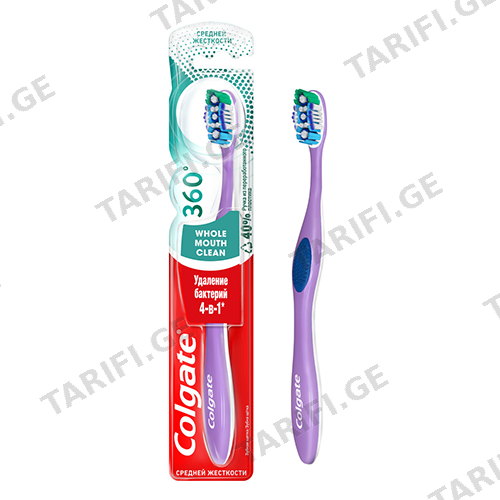 ქოლგეითი - კბ/ჯაგრისი CUSHION CLEAN 1+1 8509 Colgate - Toothbrush with Colgate 360 ​​sensitive (super soft) 150004/4209